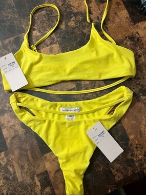 Hot & Delicious Bright Neon Yellow Women's Bikini Two-Piece